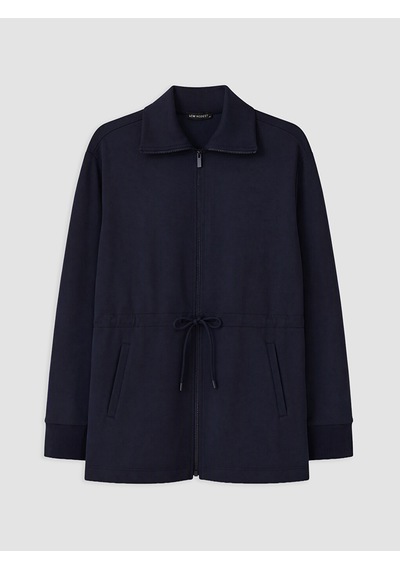 Lcw Modest Lacivert Soft Touch Kadın Fermuarlı Sweatshirt