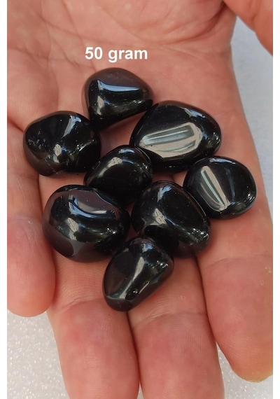 50 Gram Siyah Obsidyen Tamburlu Parçalar  232