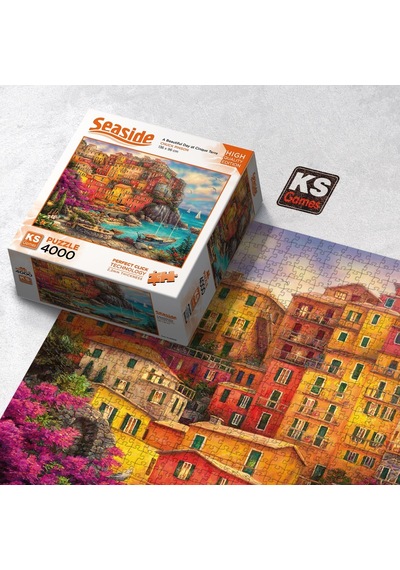 Ks Games 4000 Parça Cinque Terre'de Güzel Bir Gün Puzzle