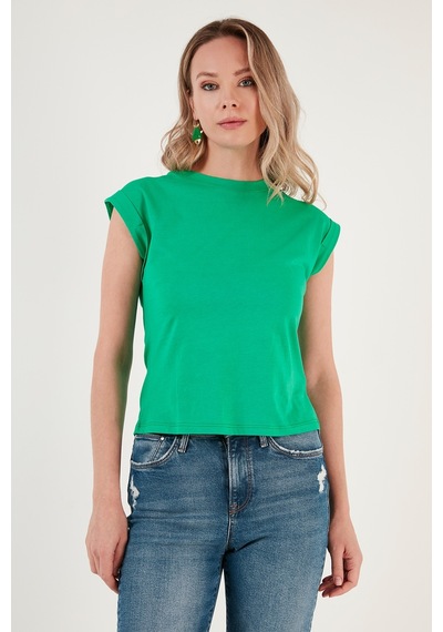 Lela Bisiklet Yaka % 100 Pamuk Basic Bayan T Shirt 5864121 Benetton