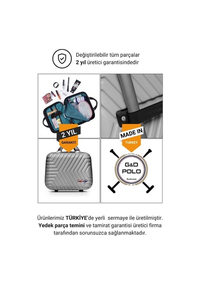 G&D Polo Suitcase Abs Seyahat Makyaj Çantası