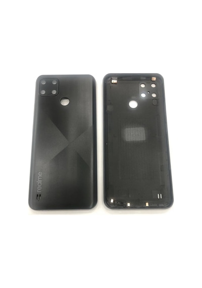 Realme C21y Siyah Arka Kapak Batarya Kapağı Pil Kapağı Siyah
