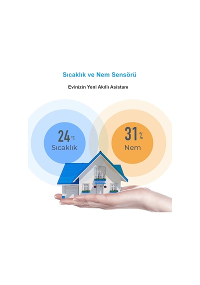 Hymark Zigbee Tuya Akıllı Yaşam Uygulaması Sıcaklık Nem Sensörü L 1 Adet