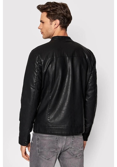Only & Sons Onsmıke Pu Racer Jacket Otw Vd Erkek Ceket 22012339-siyah Siyah