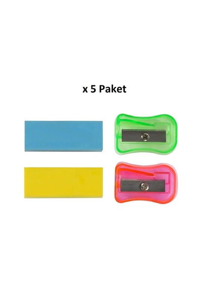 Parrot Kalemtraş Silgi Seti X 5 Paket