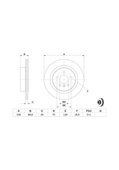 Bmw 5 F10 530d 3.0 2010-2011 Bosch Arka Disk 2 Adet