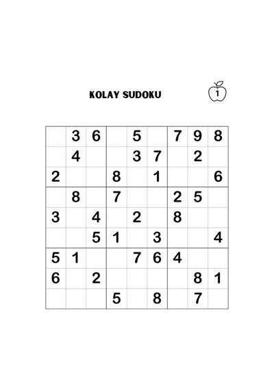 Kolay Sudoku Tam Sayfa 200 Süper Sudoku Kalem Hediyeli