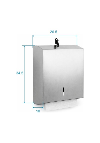 Aqua Bagno Basic Z Katlama Kağıt Verici 400 Lük Paslanmaz Çelik Mat Krom Dispanser