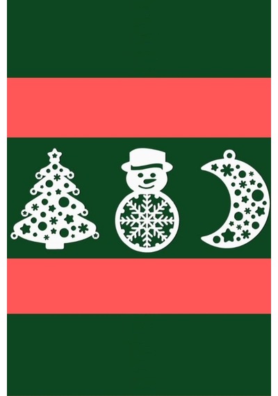 Beyaz Renk Yılbaşı Ağacı Süsü 6 Lı Noel Süsü Christmas Ornament
