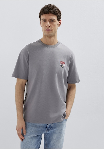 Mavi - Mavi Jeans Baskılı Gri Tişört 0613599-85550