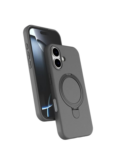 Newface Apple İphone 16 Plus Regal Magsafe Standlı Kapak - Titan Gri