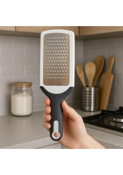 Paslanmaz Çelik Saplı Ergonomik El Rendesi Peynir, Sebze, Havuç, Patates, Meyve Ve Çok Amaçlı Mutfak Rendesi