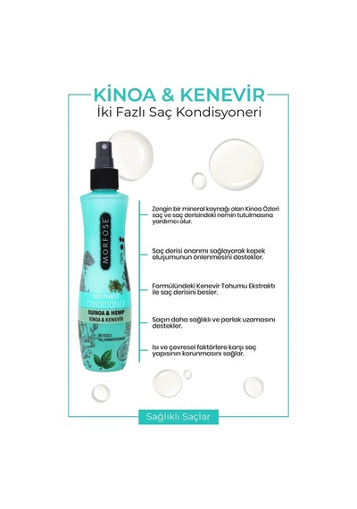 Tedar Çift Fazlı Kinoa & Kenevir Kondisyoner Fön Suyu 240 Ml - Mrfs Najmaddin