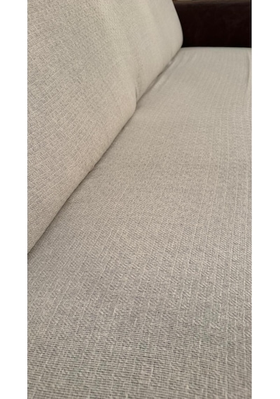 Arpa Desen Dokuma Koltuk Örtüsü 170x210 %100 Pamuklu Koltuk Kılıfı Krem
