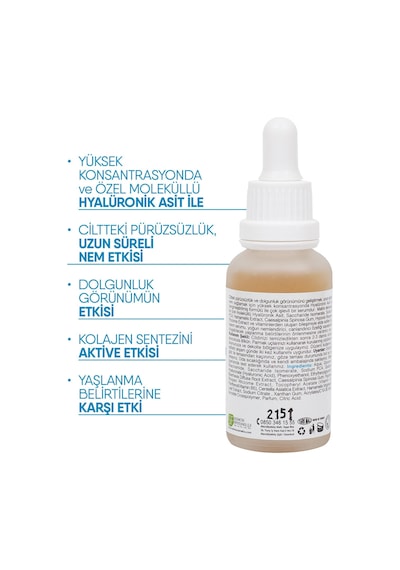 Tüm Ciltler Için Onarıcı Hyaluronik Asit Serum Nemlendirici 30 Ml Hyaluronic Acid Ve B5