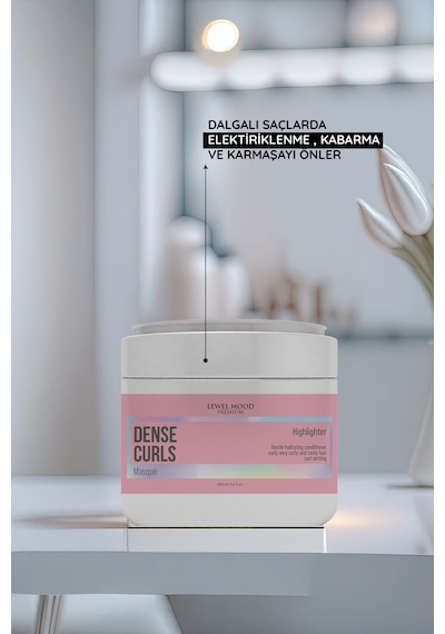 Lewel Mood Dense Curls Şampuan 400 ML + Durulanmayan Saç Kremi 250 ML + Saç Maskesi 350 ML