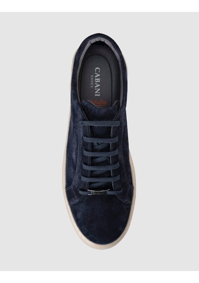 Cabani Lacivert Süet Hakiki Deri Erkek Casual Sneaker