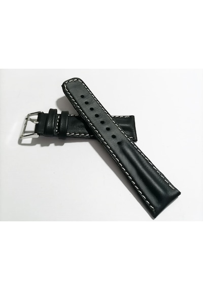 Fado Her Saate Uygun Bombeli 22 Mm Piramit Modeli Hakiki Deri 210 Siyah Siyah
