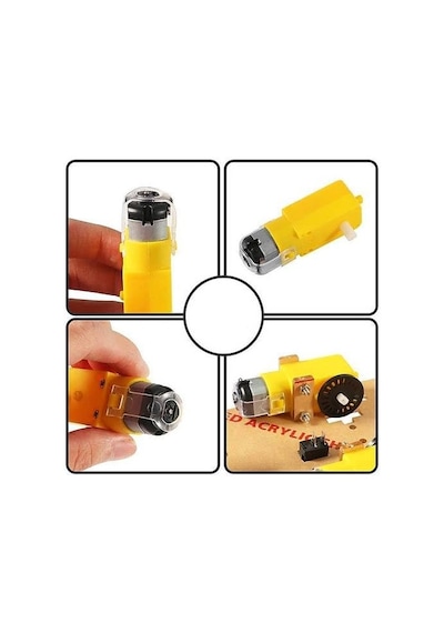 Sanec Motor Ve Tekerlek Seti 6v 250rpm Arduino