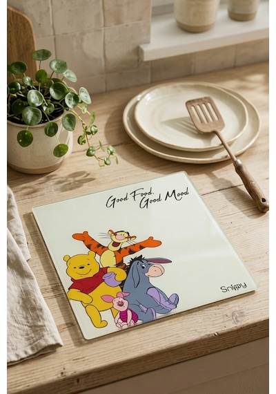 Snippy Pooh - Cam Kesme Tahtası Cam Kesim Panosu Dekoratf Cam Kesim Tablası 29 X 34 Cm Çok Renkli