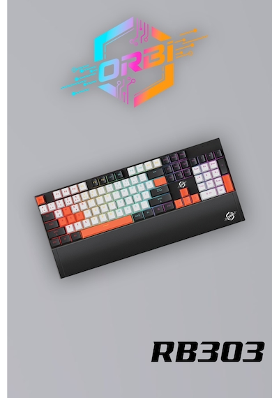 E-sport Uyumlu Ergonomik Bilek Destekli Türkçe Q Multimedya Rgb Blue Switch Oyuncu Klavye Rb303