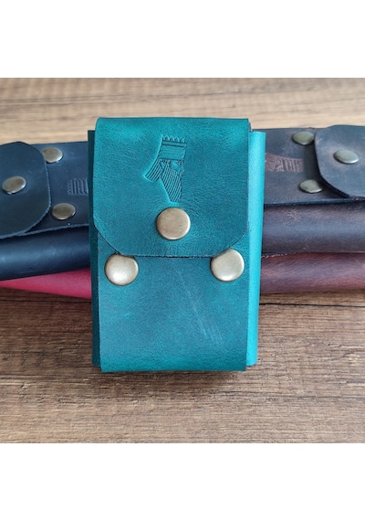 Sumerian Leather Craft Klasik Deri Sigara Kılıfı Yeşil