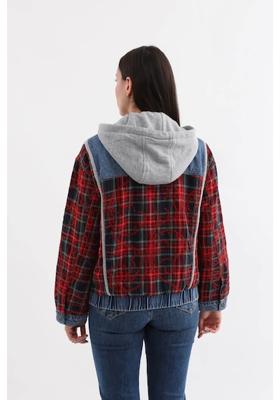 Kadın Kapüşonlu Jean Ceket 001