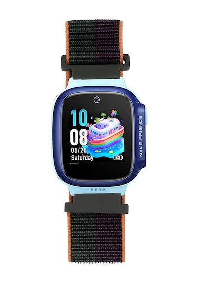 Kilifone - Huawei Watch Gt5 41mm 18mm Uyumlu - Kordon Çocuklara Özel Hasır Kordon - Krd-03 - Koyu Yeşil-mor - T36892