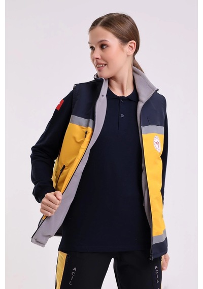 Paramedik Unisex Kışlık Yelek - Sarı