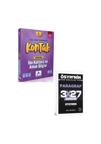 Paraf 2027 6. Sınıf Kontak Din Kültürü Ve Ahlak Bilgisi Denemeleri+ Evp Akademi Paragraf