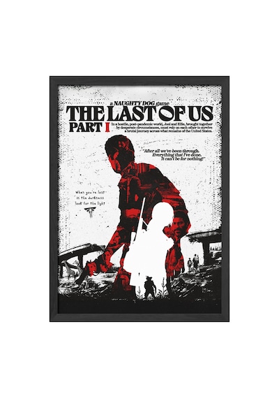 The Last Of Us Part I Siyah Ahşap Çerçeveli Poster, Dekoratif Oyun Duvar Tablosu