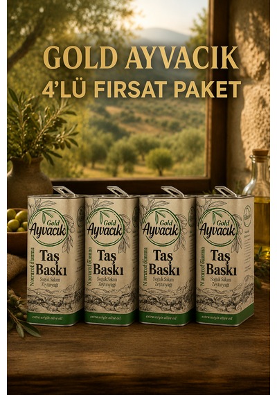 Gold Ayvacık Soğuk Sıkım Sızma Erken Hasat 4 5l Zeytinyağı