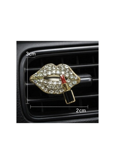 Taşlı Dudak Figürlü Araç İçi Klima Süsü Mini Kristal Tasarım 3 2 Cm