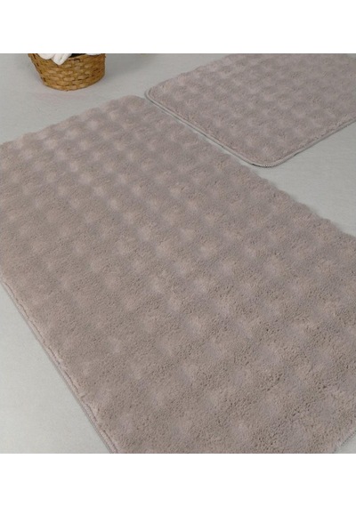 Zebra Casa Bonny 2 Li Pelüş Banyo Paspası Vizon