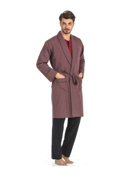 Pierre Cardin 5li Penye Robdöşambr Damat Pijama Set 5560 Lacivert
