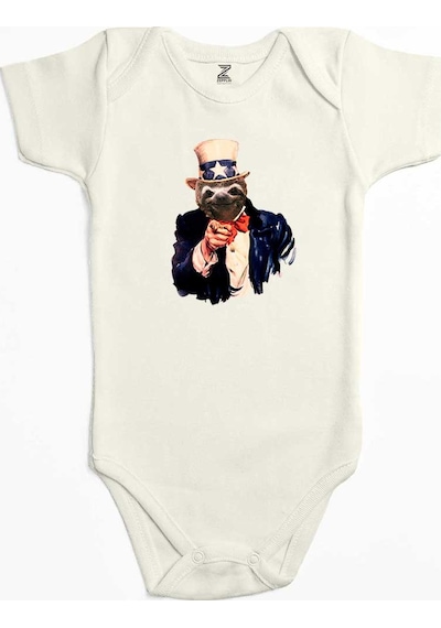 Zepplin Giyim Bear Sam Amca Sarı Bebek Body Zıbın