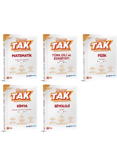 Eğitim Vadisi 2026 10. Sınıf Matematik + Edebiyat + Fizik + Kimya + Biyoloji Tak Tam Anlatım Seti 5 Kitap