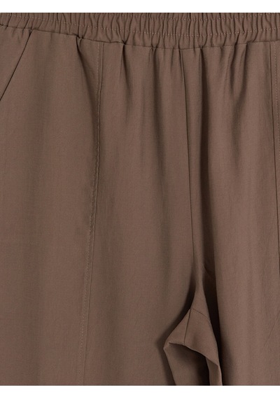 Lcw Modest Bej Beli Lastikli Kadın Pantolon