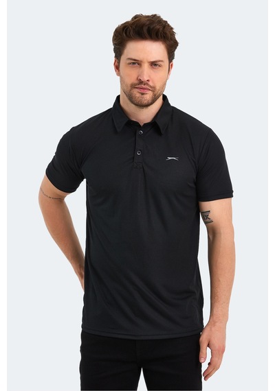Slazenger Sloan Erkek Polo Yaka Siyah Tişört Siyah