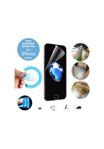 Apple Uyumlu iPhone 8 - 8 Plus Nano Glass Ultra Esnek Ekran Koruma Filmi