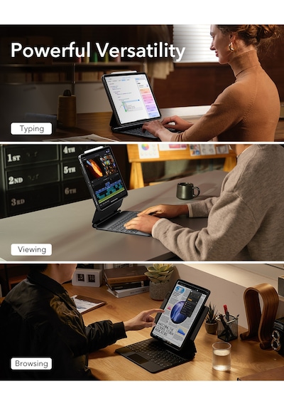 iPad Uyumlu Pro 13" 2024, M4 Rebound Manyetik 360 Klavyeli Kılıf Klavyeli Kılıf iPad Uyumlu Pro 13" 2024, M4 Rebound Manyetik 360 Klavyeli Kılıf Klavyeli Kılıf