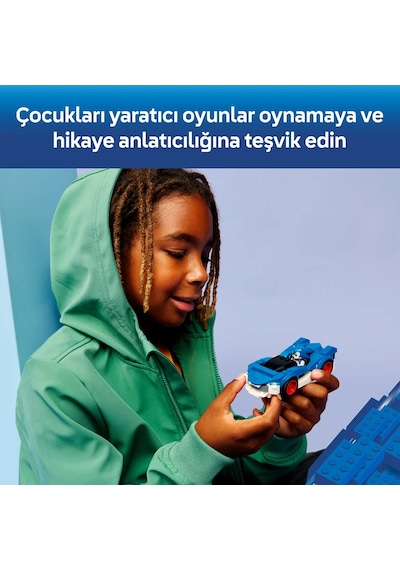 LEGO®  Sonic the Hedgehog™ Sonic: Şimşek Araba 77117 – 7 Yaş Üzeri Çocuklar için Minifigür İçeren Oyuncak Yapım Seti (126 Parça)