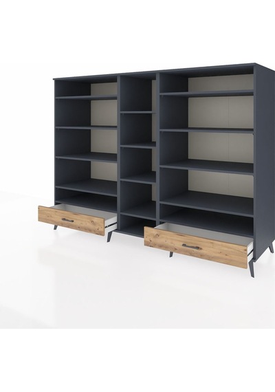 Kronos Dolap 14 Raflı 2 Çekmeceli 220x59x163 Antrasit-antrasit/ç Antrasit-antrasit/çam Kronos Dolap 14 Raflı 2 Çekmeceli 220x59x163 Antrasit-antrasit/ç Antrasit-antrasit/çam