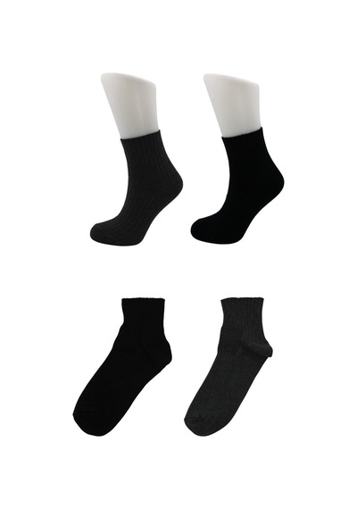 Kardeşler Çorap Erkek Pamuklu Diyabetik Çorabı Yarım Konç Tenis Sıkmayan Çorap Çok Renkli 4'lü Paket Çok Renkli - 276362501 Çok Renkli