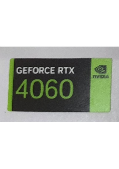 Nvidia Geforce Rtx 4060 Sticker Yatay Etiket D158