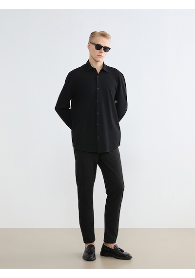 Lcw Vision Siyah Regular Fit Erkek Gömlek