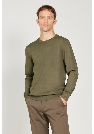 AC&Co / Altınyıldız Classics Erkek Hakı Standart Fit Normal Kesim Bisiklet Yaka Triko Kazak Haki AC&Co / Altınyıldız Classics Erkek Hakı Standart Fit Normal Kesim Bisiklet Yaka Triko Kazak Haki