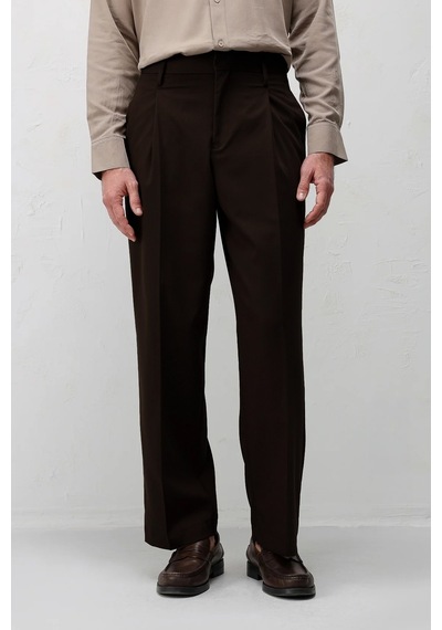 Antioch Relaxed Fit Pileli Erkek Pantolon Koyu Kahve
