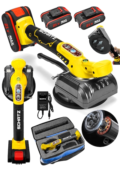 Schatz Profesyonel Metal Şanzıman Çift Akülü Fayans Cam Karo Döşeme Titreşimli Vantuz Makinesi Çantalı V255