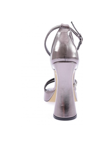 Dgn 3581-23y Kadin Kristal Taşli Çapraz Bantli Kalin Topuklu Sandalet 3581-2271-R13773 Platin